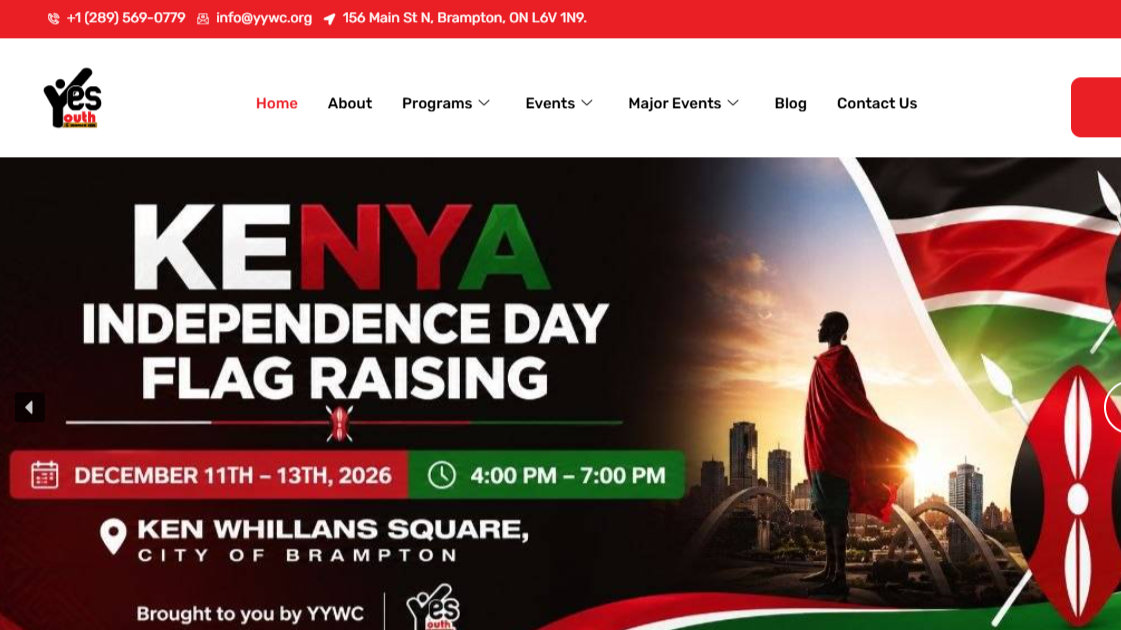 Yes Youth and Women Can website designed by Sammysolutionz